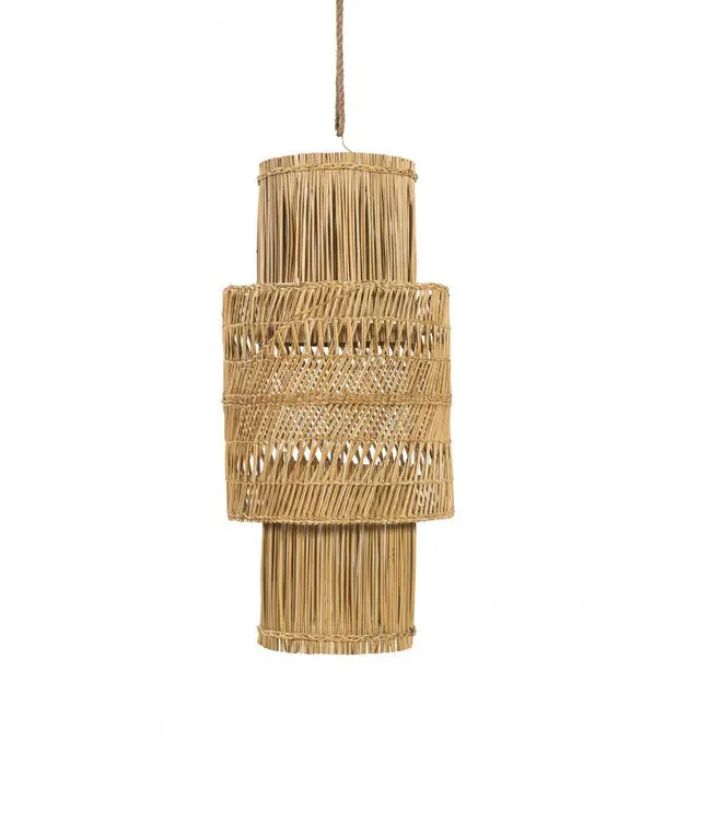 Handmade Braided Natural Eco-friendly Rattan Lamps Rattan Seagrass Lighting Lamp Shade rattan floor lamp