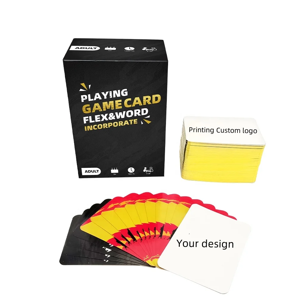 Printing Custom logo Printing Adult Playing Card Game Drinking Flash Card For Adults