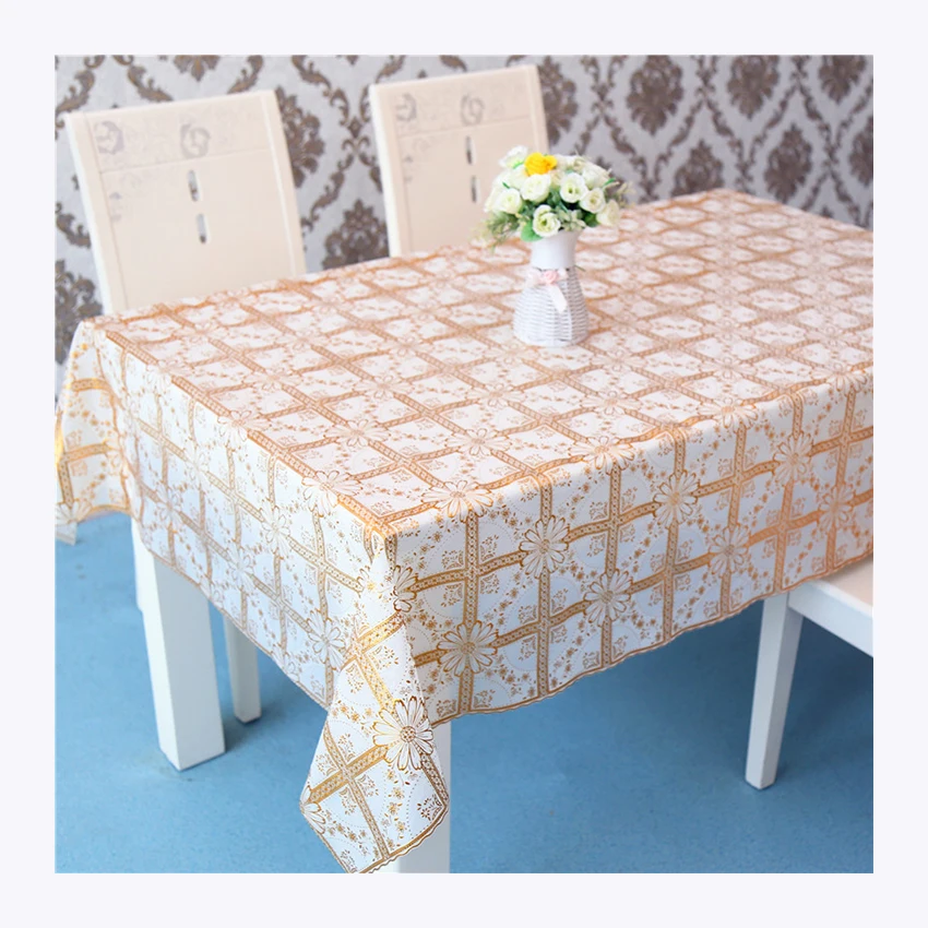 Design wedding table cloth pvc lace tablecloth  anti oil anti scald