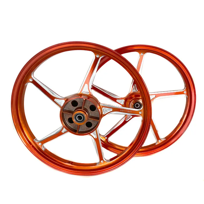 511 Orange Motorcycle aluminum wheels ,Sport rim y15,y15zr,y125,lc135...