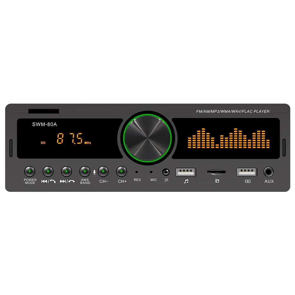 Автомагнитола 1Din с ЖК-дисплеем 7 цветов FM-радио USB SD AUX