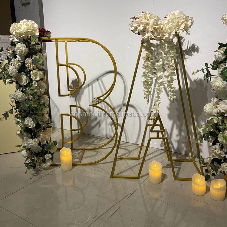 Factory Supplier Metal Led Light Up Marquee Number Letter Sign 4ft 3ft Giant  Letters for Wedding Decoration