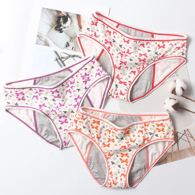 
Wholesale new design geometry printed ladies menstrual panties 