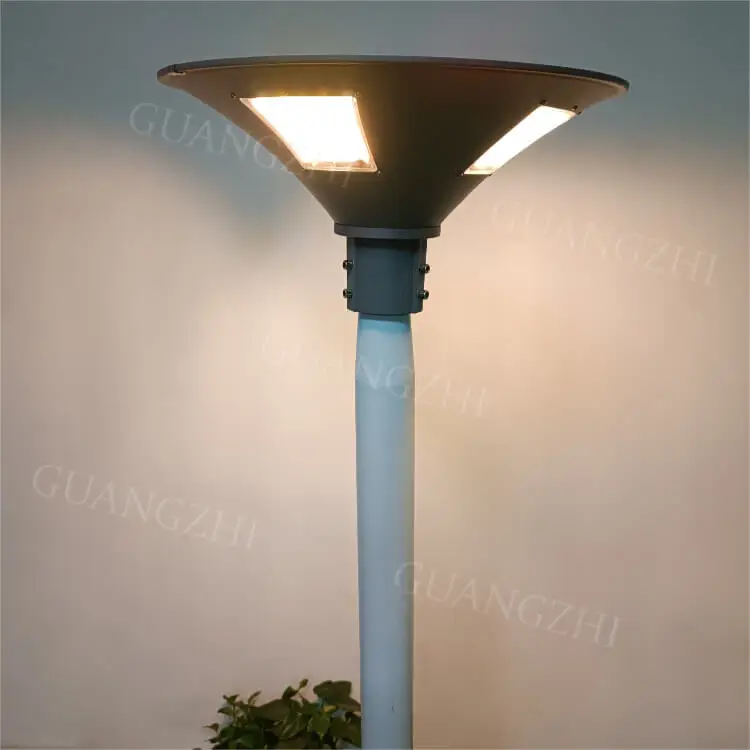 Promotional Top Casting Materials Human Body Induction Circular 360 Degree 30W Solar Garden Light with Advanced Technology Cell