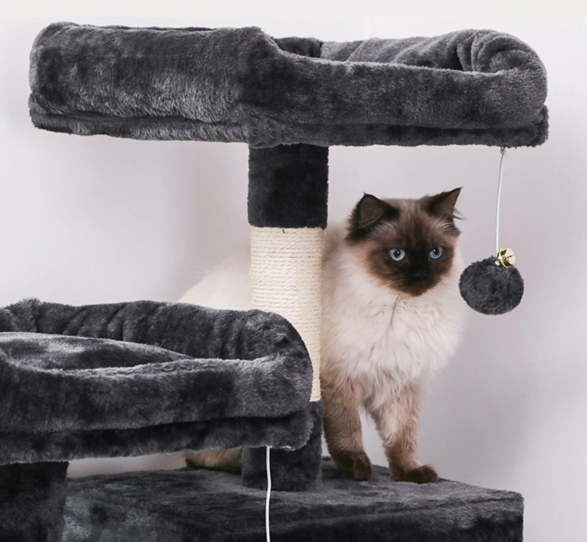 Cat tree house scratcher sisal fabric for cat scratching tree posts