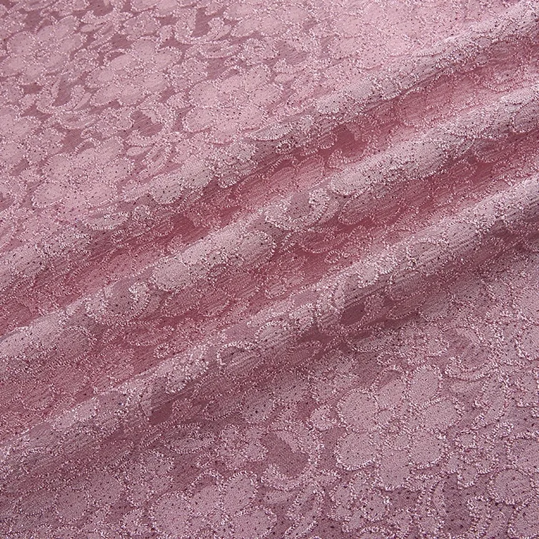 Good quality jacquard polyester wholesale woven glitter fabric for wedding dress