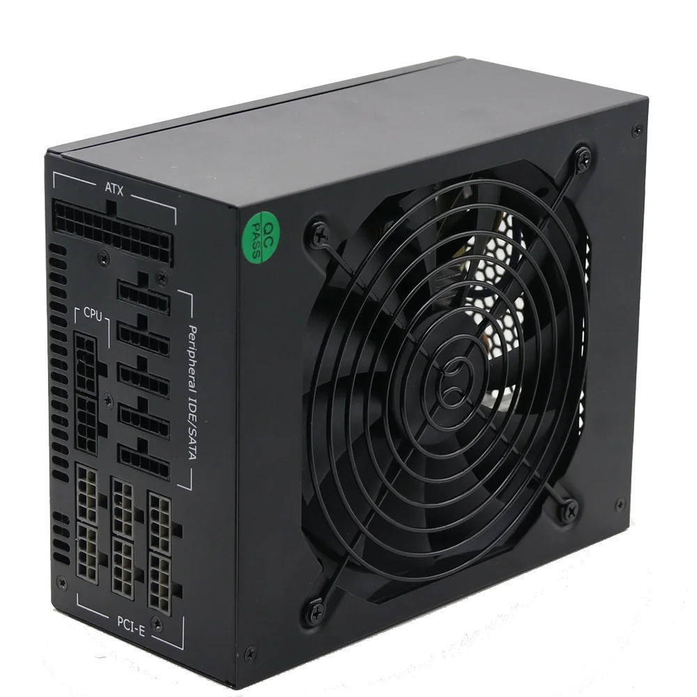 PSU ATX 1600W Full Modular Power Supply GPU Supports 6 Graphics 80+ Gold Certified
