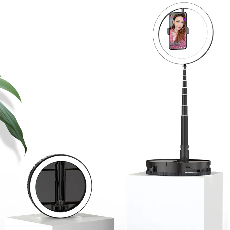 
Universal Circle LED 18 rechargeable fill selfie phone camera Ring lights with Non-slip Phone Holder 