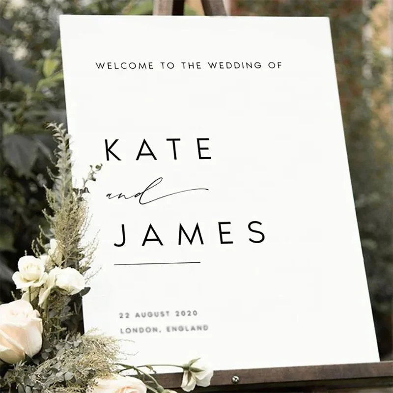personalised plexiglass wedding panel Signage Acrylic Poster Print Entrance Wedding Decor wedding welcome board