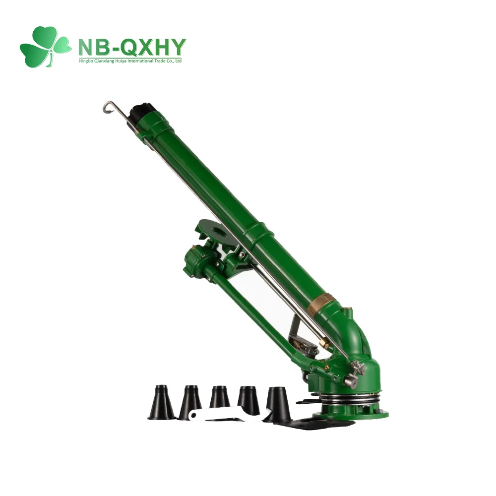 360 Degree Spray Long Radius Irrigation Sprinkler Green Color Gun Sprinkler for Farm Irrigation System