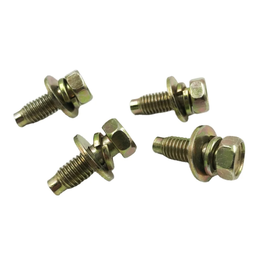 OEM Customized 304Stainless Steel 8.8 Grade Sems Hex Socket Countersunk Head Screw with captive disc spring washer