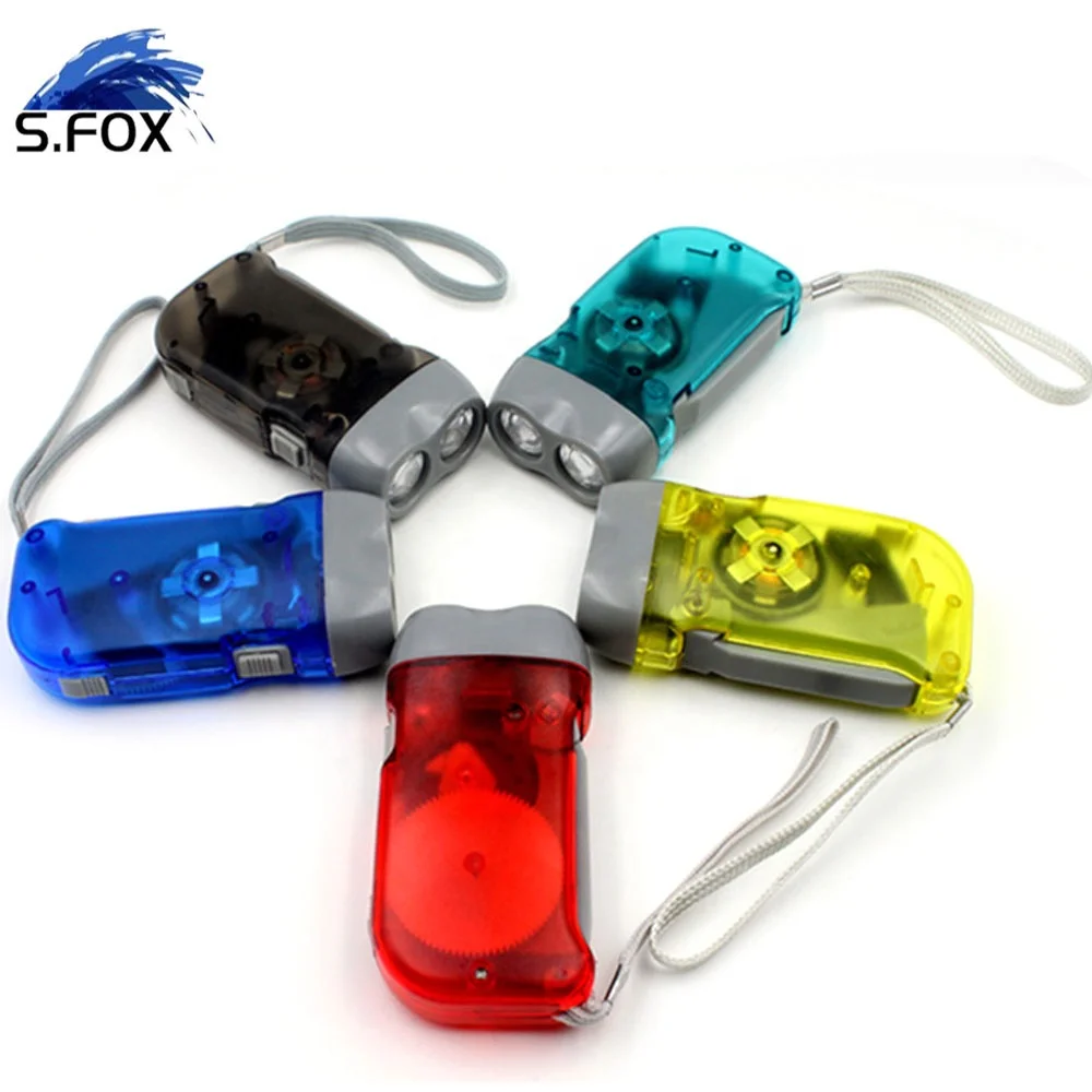 Outdoor Camping Emergency Flashlight Key Ring Mini Keychain Squeeze Light Micro LED Dynamo Flashlight