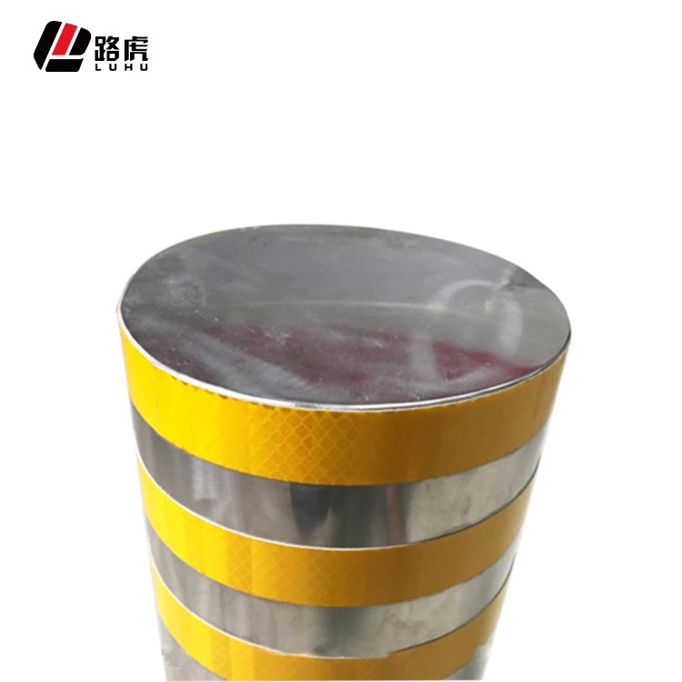 Warning Post delineator 160x500x2.0mm Flat cover stainless steel Safety Bollard Traffic Warning Post