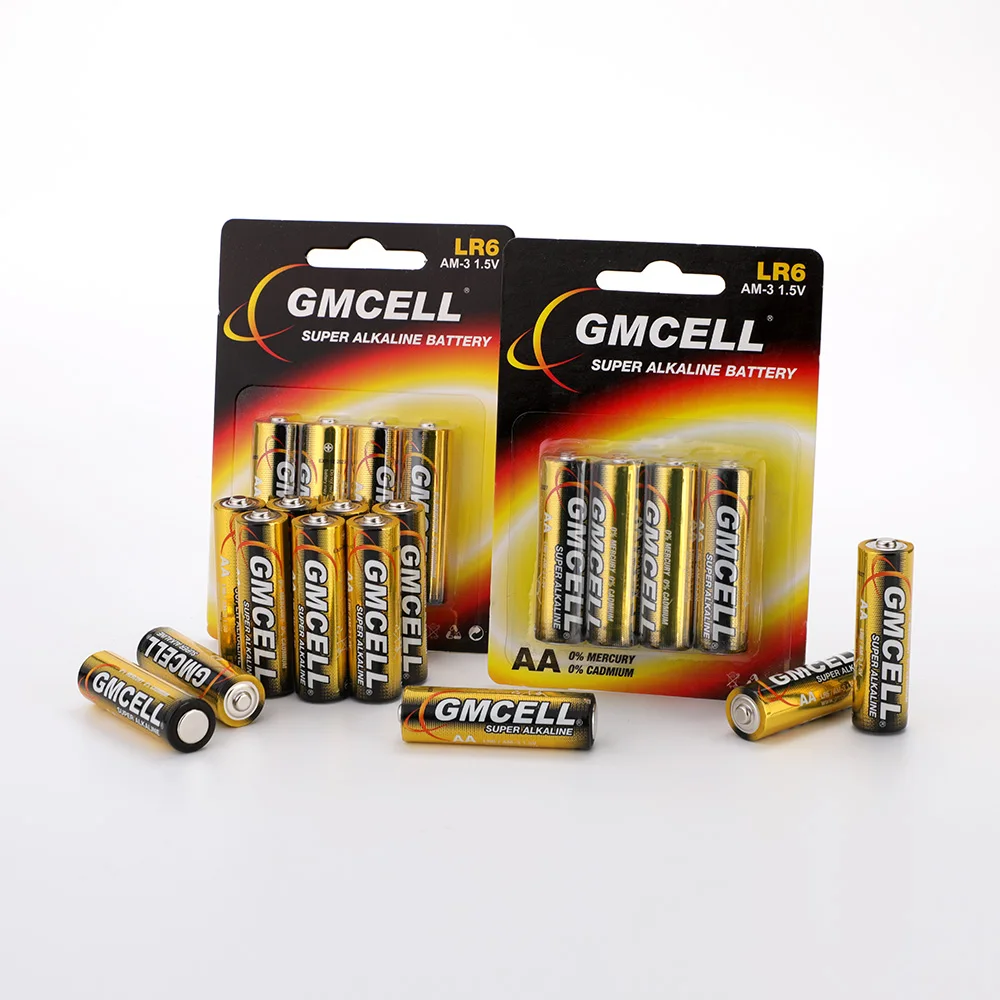 GMCELL kc aa battery no.5 1.5V LR6 pilas alcalinas aa alkaline battery double a batteries bulk for toy