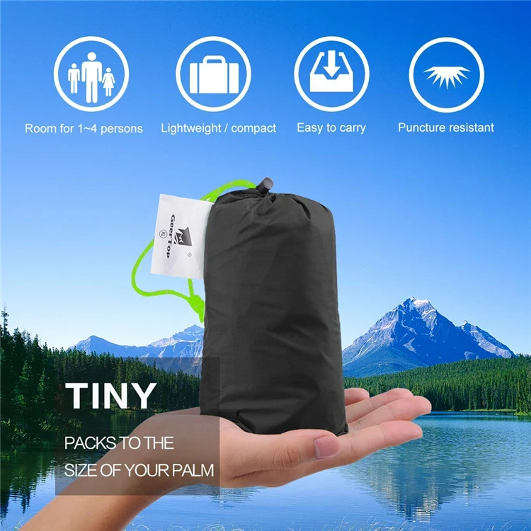 Geertop lightweight waterproof camping rain tarps tent for hammock