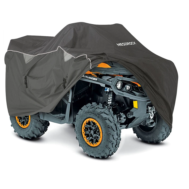 Heavy Duty Durable Waterproof Fabric Double Stitching UTV ATV Dust Cover in Reflective Triangle Design
