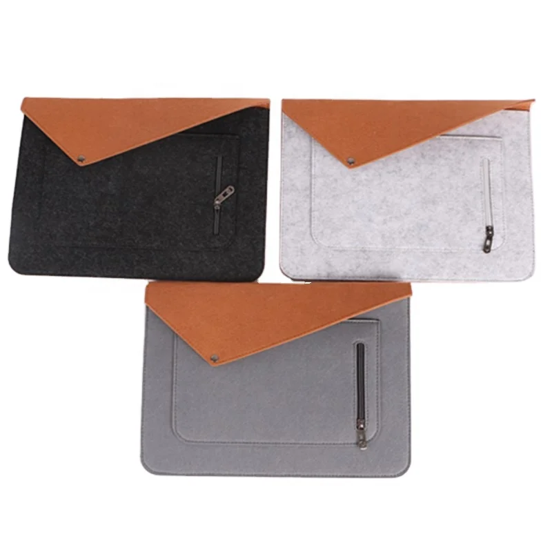 Felt Laptop Computer Sleeve Bag Custom Computer Pouch Case Business Notebook Protective Storage Bags