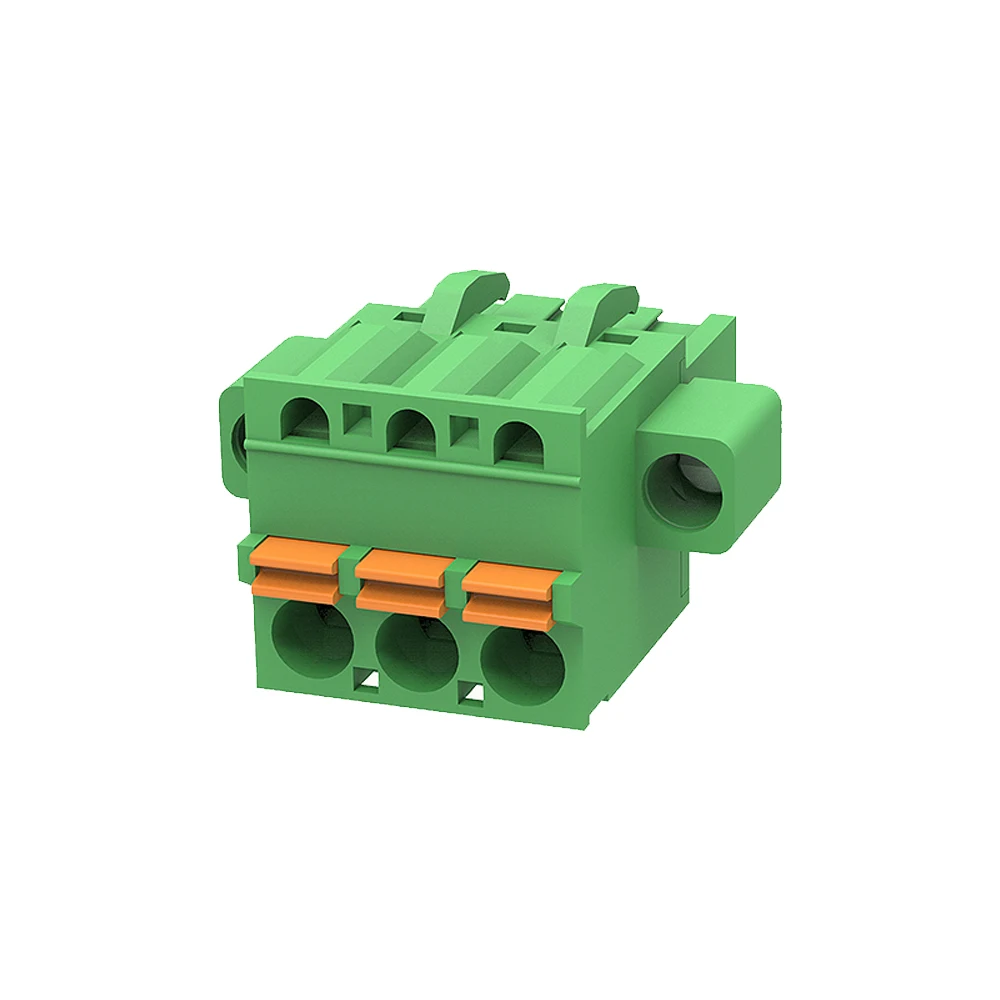 5.08MM With Fixed Lug Insert And Pull Screw PCB Terminal Straight  Pin Bent Pin 2/3/4/5/12P  FKCT 2..5-STF-5.08