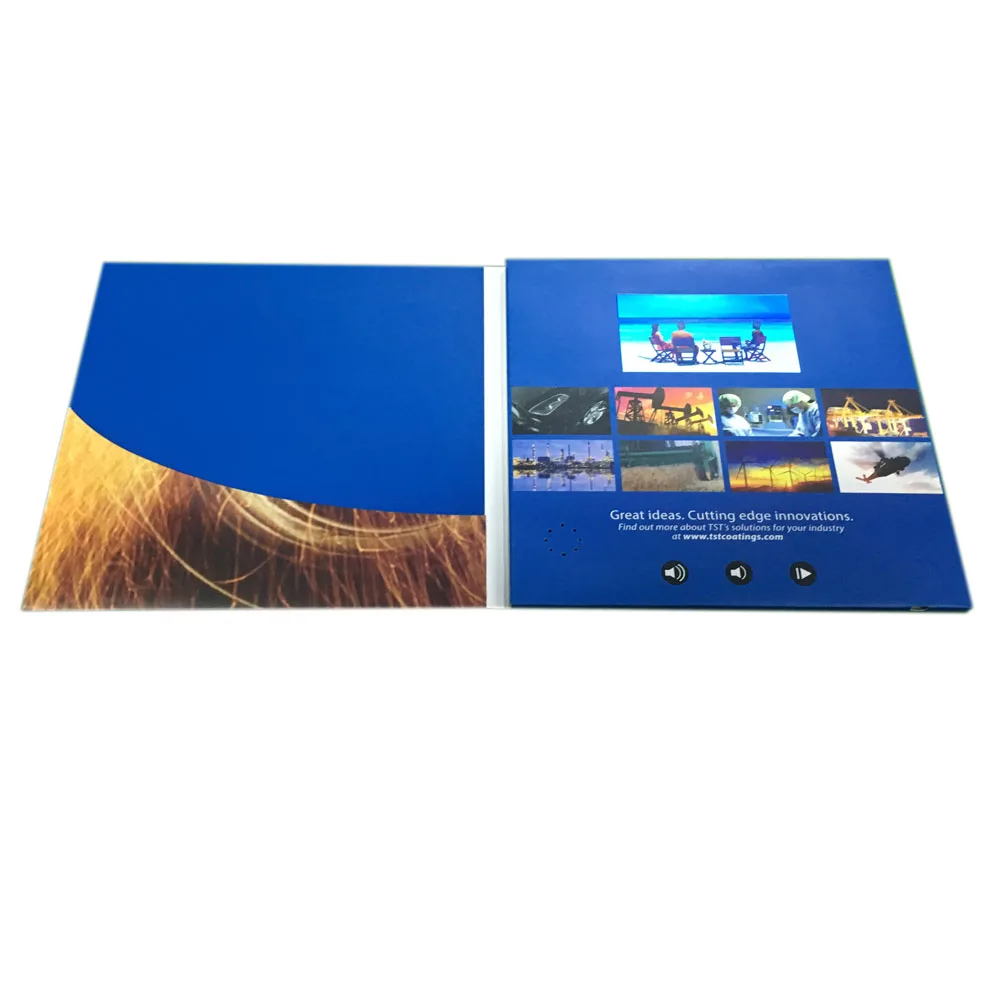 Luxury LCD Video Gift Packaging for 7 Inch handmade video box with lcd screen