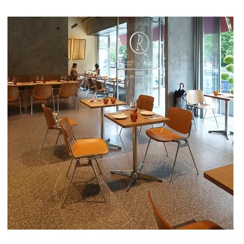 Nordic wood table and chair combination wood cream style round home designer dining table hotel Dining Room restaurant Cafe