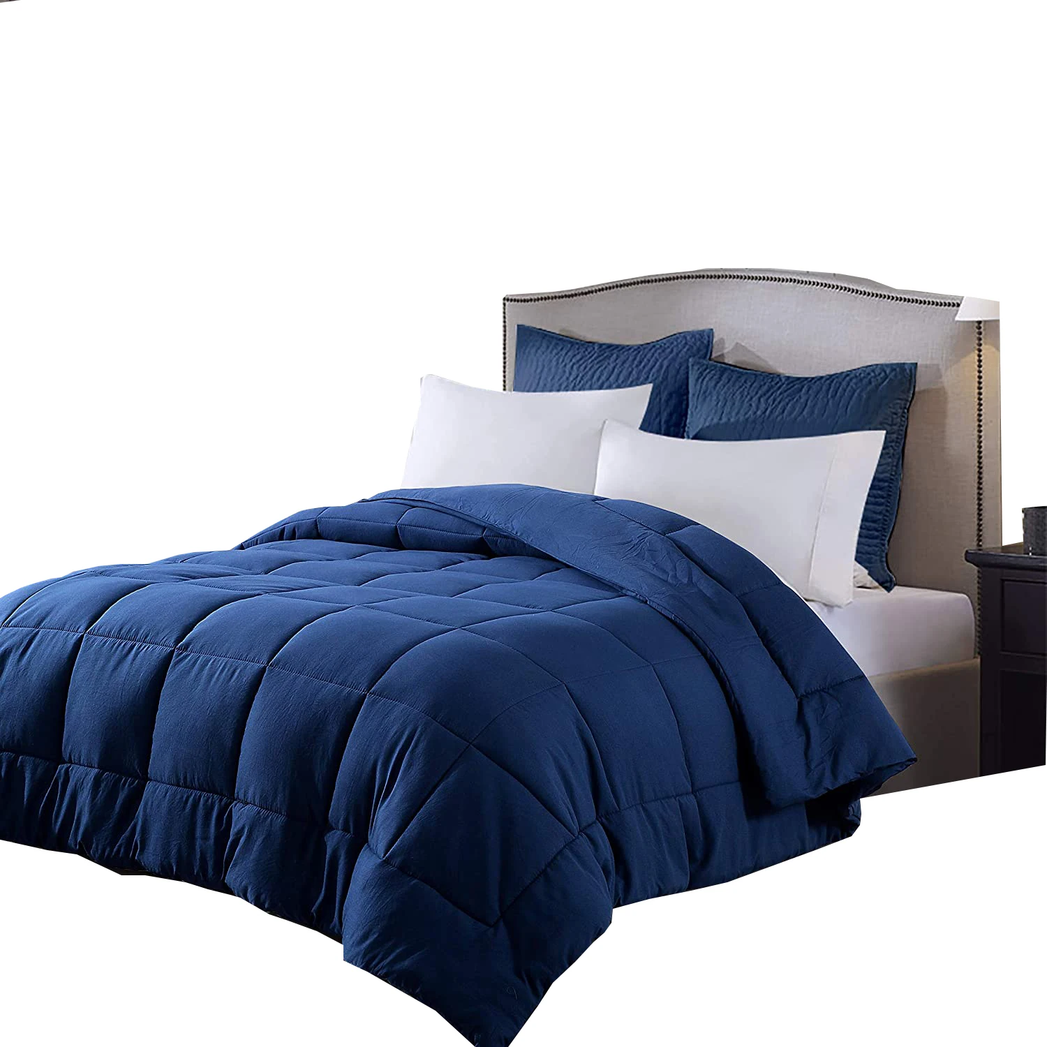 Buy China Wholesale Navy Polyester Goose Down Alternative bedding comforter from Green