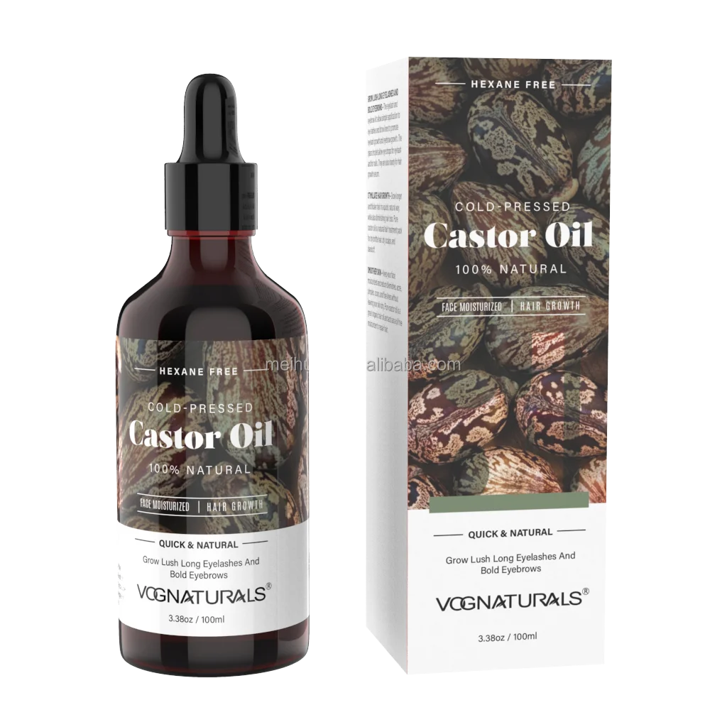 OEM/ODM 100% Pure Natural Castro Oil Pure Cold Pressed Hair Care Eyelash And Eyebrow Growth Castro Oil