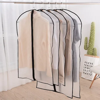 Wardrobe Clothes Folding Hanging Plastic Bag Storage Bag Organizer Dust Cover Home Storage & Organization