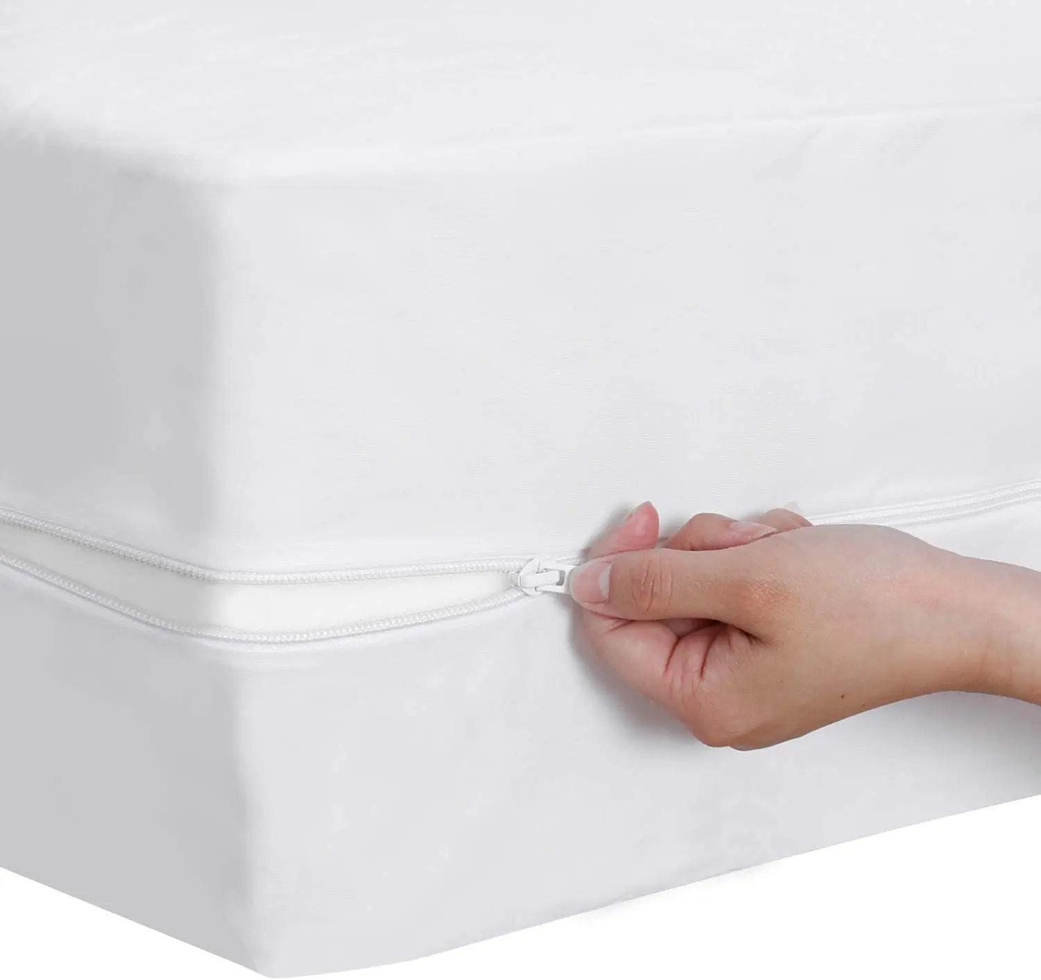 Bedding Zippered Mattress Encasement 100% Waterproof and Bed Bug Proof Mattress Protector Absorbent Six-Sided Mattress cover