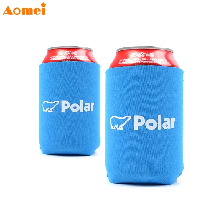 AOMEI Bottle Sleeve 330ml Beer Holder Foldable Sublimation Drink Can Cooler Custom Printing logo 5mm Neoprene Stubby Holder