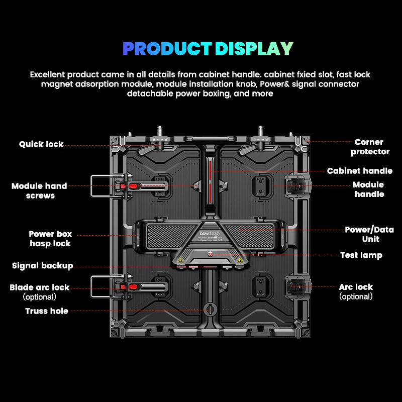 Superior Performance 6x4m Stage Background Video Wall Screen P2.6 P2.98 P3.91 High Resolution Giant Led Display For Auto Show