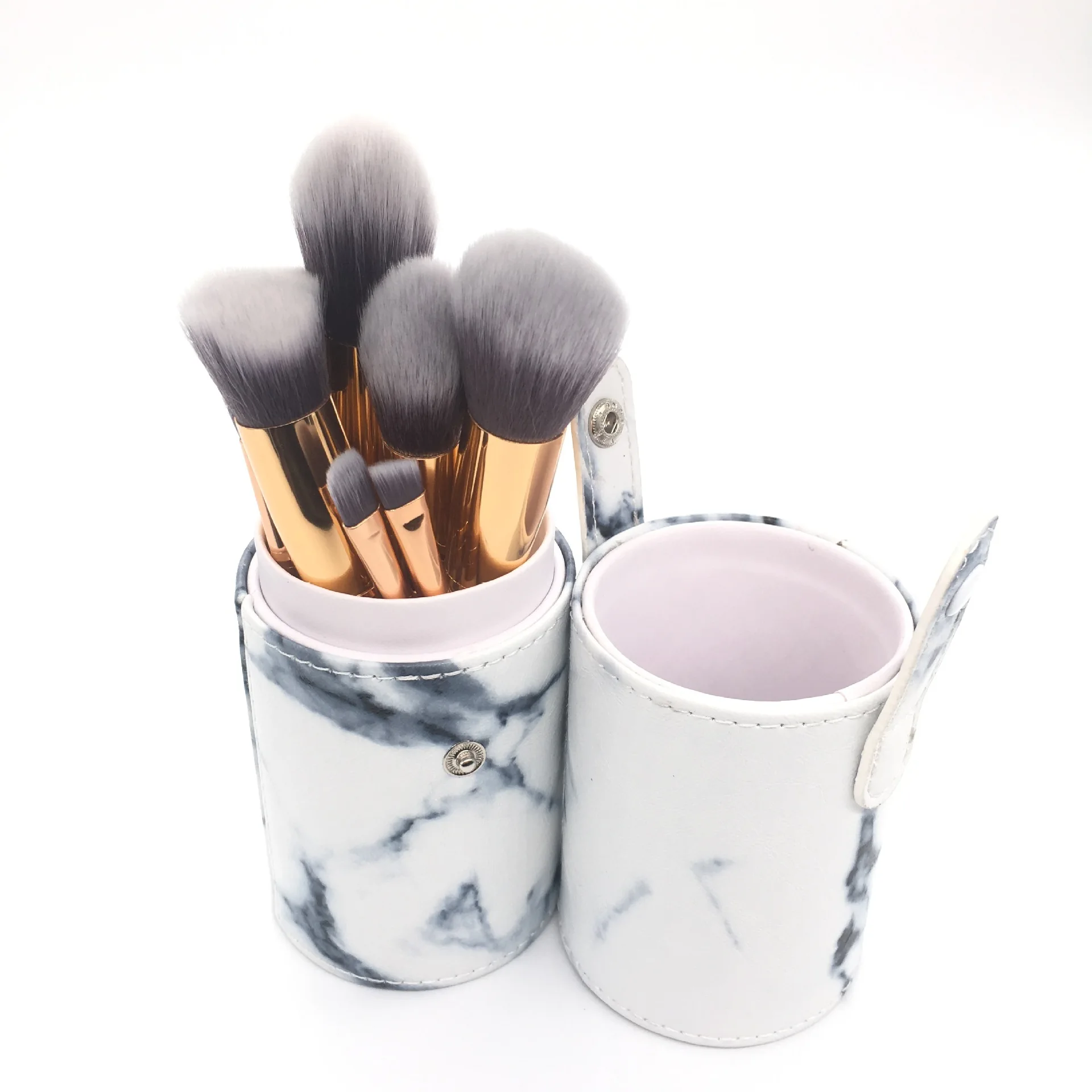 
2021 Top Selling 10 Pcs Marble Full Makeup Brush Set High Quality Cosmetic Makeup Brushes 