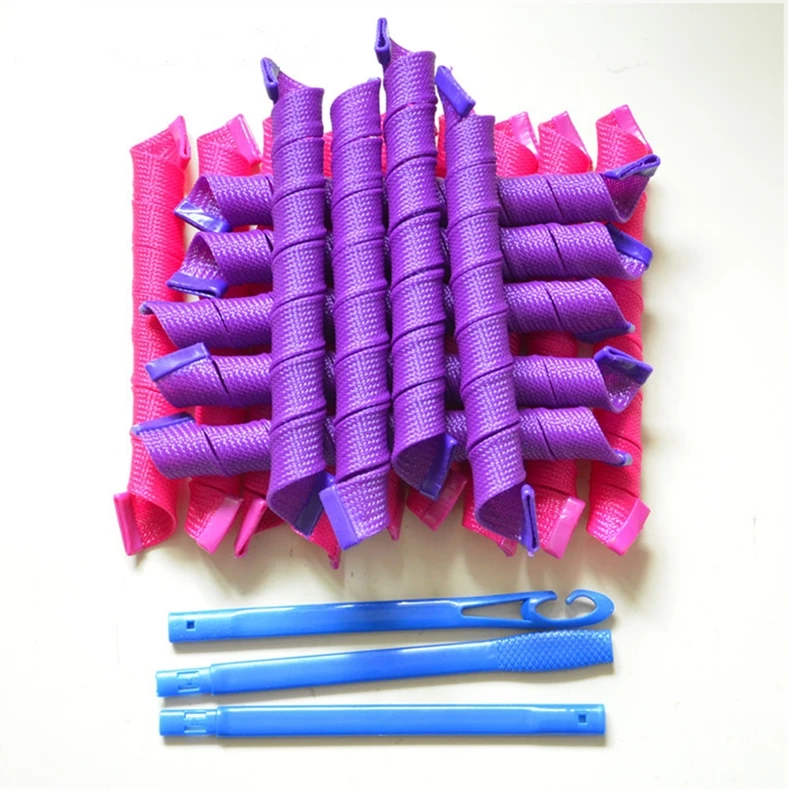 18 шт щипцы для завивки волос, спиральные пластиковые бигуди