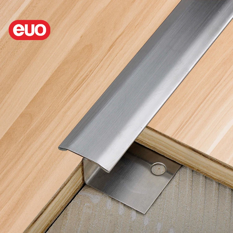 euo Metal transition strip for floor tile and carpet stainless steel Tile Cover Strips