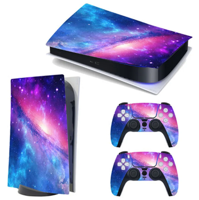 
PS5 Game Standard Disc Edition carbon fiber vinyl Sticker Film Protection Skin Controller Sticker for Sony PS5 Console Control 