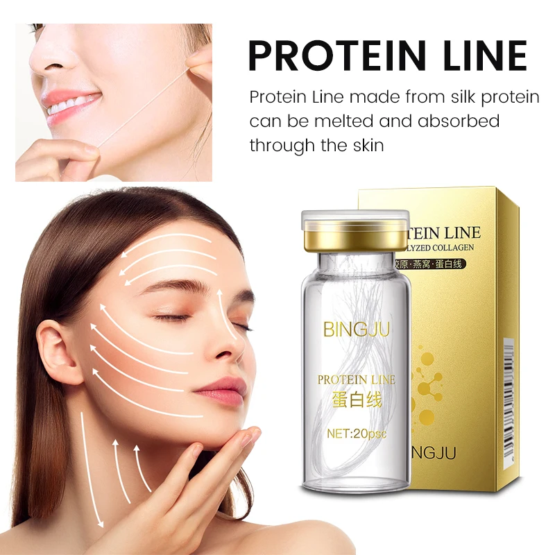 nano gold protein collagen thread with 24k gold serum
