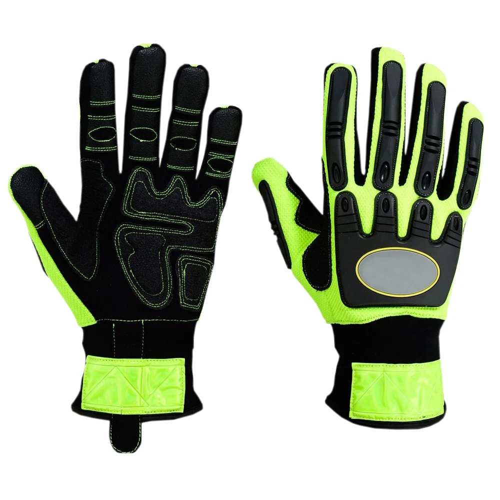 Custom Made PU Mechanic Work Gloves Winter Protective Industrial Finger Guards Leather Gloves for Daily Use