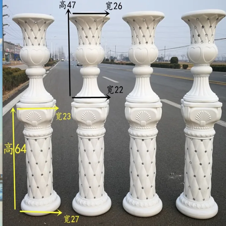 yiwu factory directly sale fashion Roman column 1721 1722 plastic pillar and pot  for wedding decoration