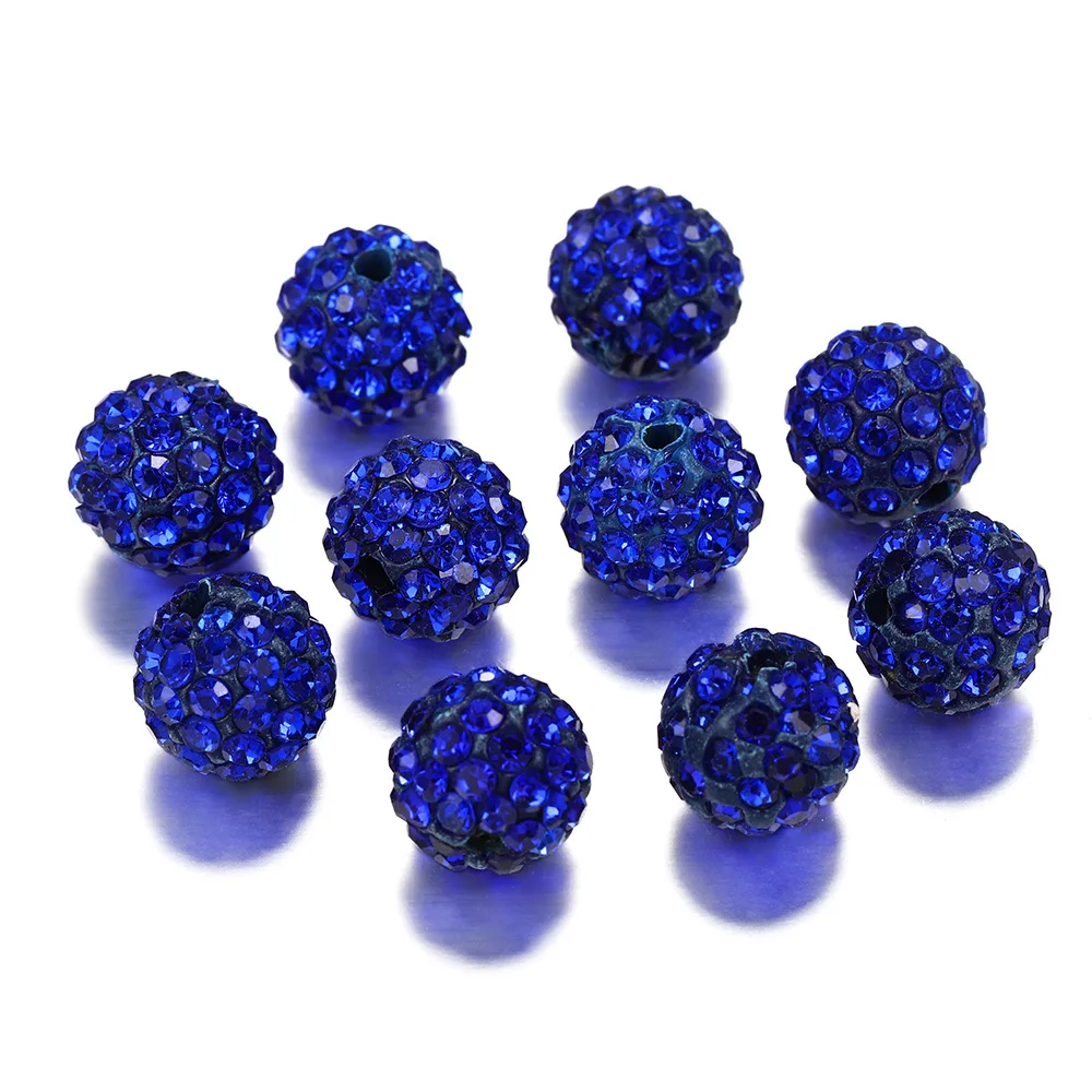 DIY Ornament Accessories 10mm High Quality Crystal Rhinestone Polymer Clay Beads For Jewelry Making