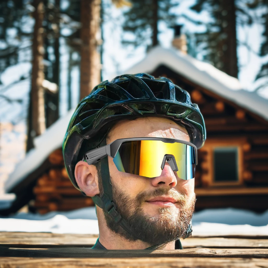Wholesale Bluetooth-Enabled Cycling Glasses & Goggles Fashionable Outdoor Sports Sunglasses with Music & Call Listening Features