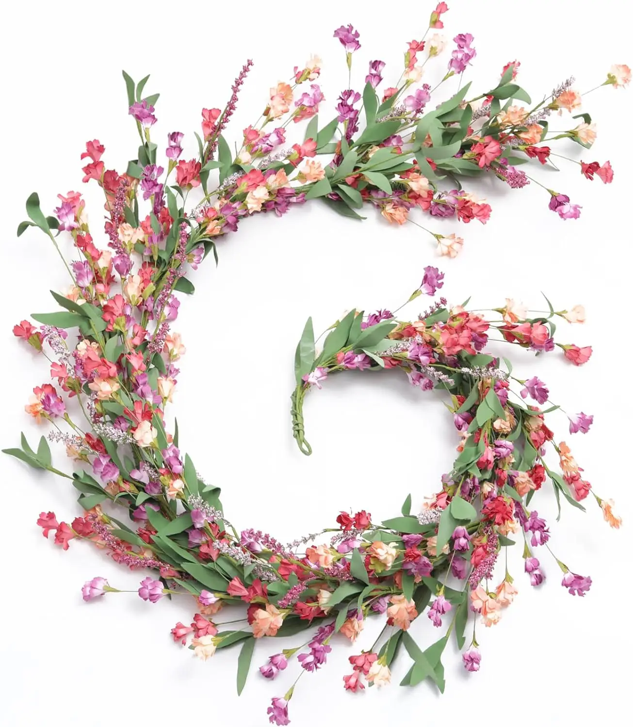 Flower Garland 6FT Spring  Floral Garland for Mantle All Year Round Paper Garland Decor for Home Wedding Arch Porch Decor