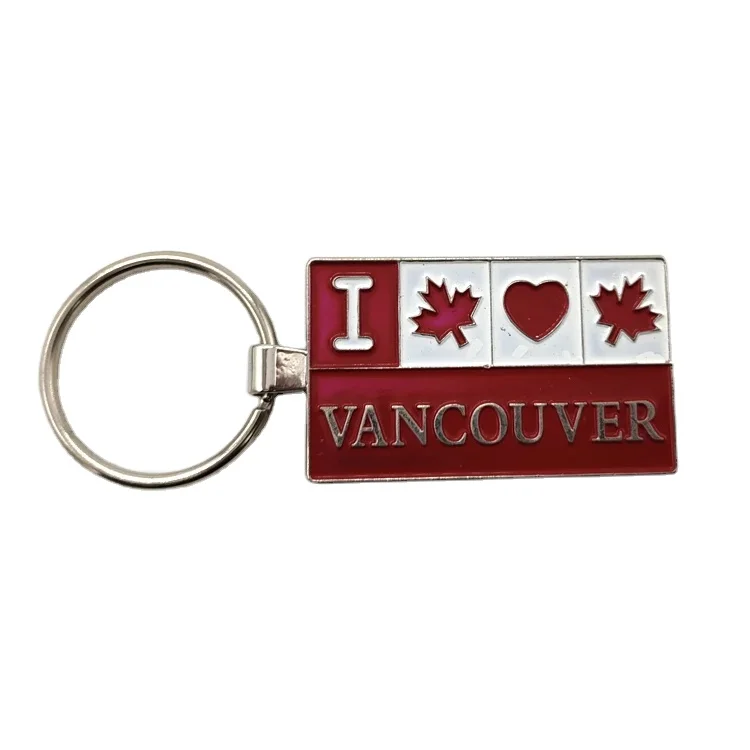 Custom logo metal snow mountain snowboard ski souvenirs keychain