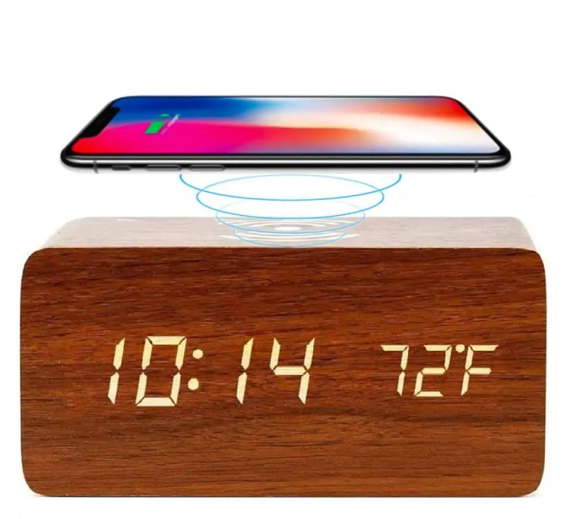 Qi Wireless Charger Led Table Lamp 5W Charging Led Desk Light Adjustment Table Bedside With Sound Voice
