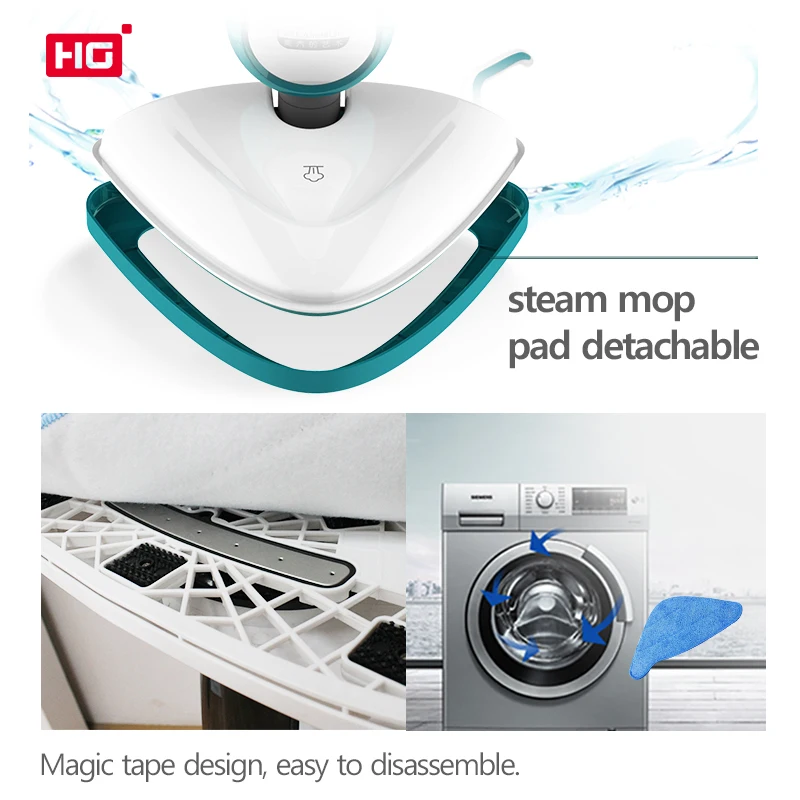 Household electric Replaceable head Multifunction Detachable Smart Living Floor Steam Mop Cleaner