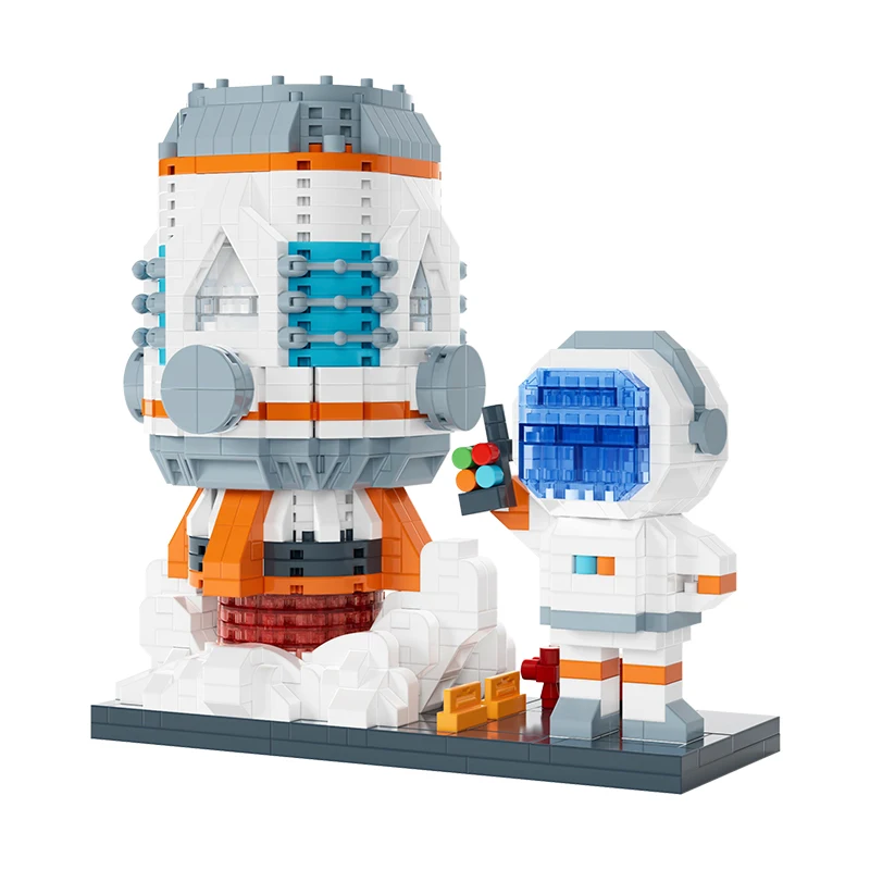 MoYu New Arrival Aerospace Rabbit-Pen Holder Mobile Phone Holder 918Pcs Legos Building Blocks
