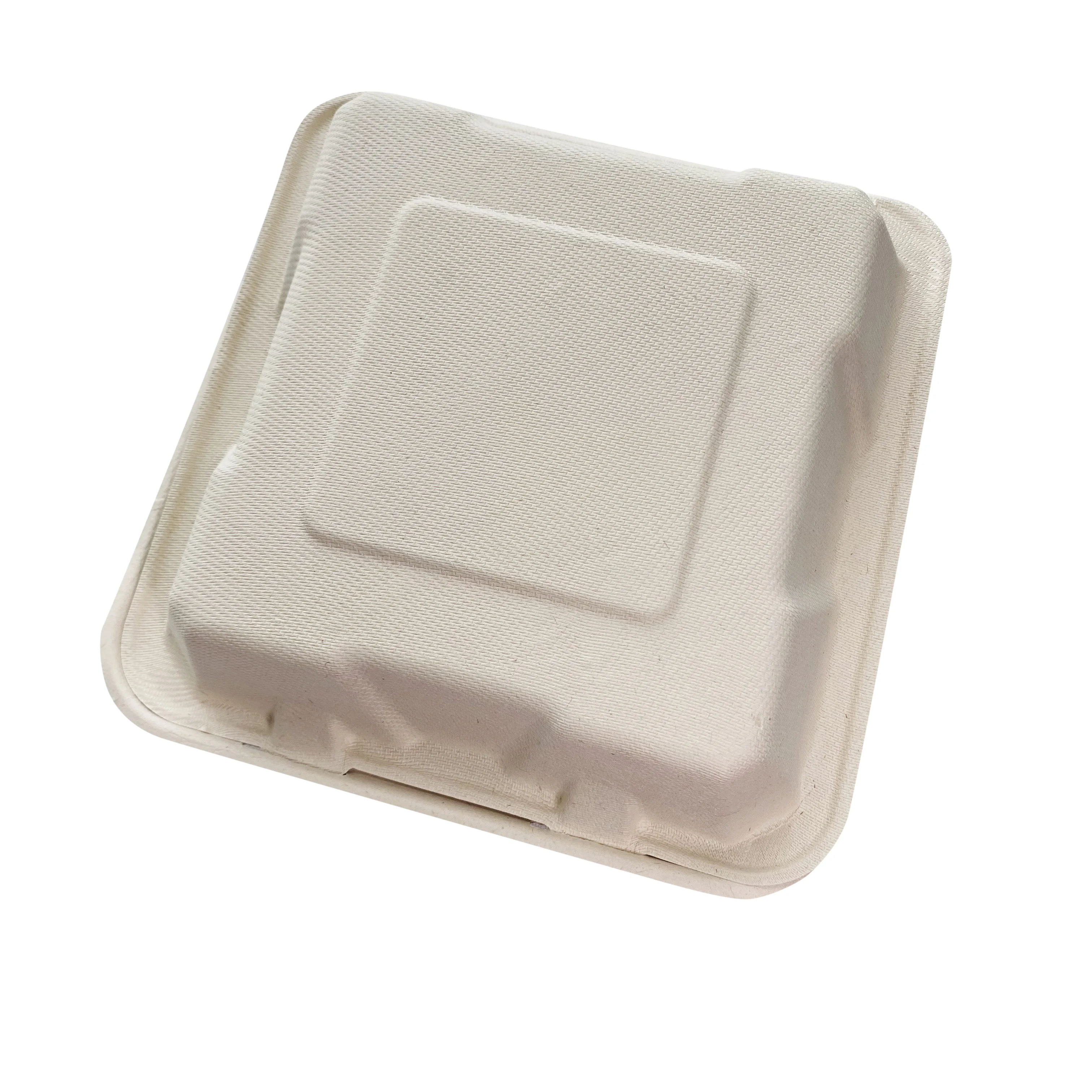 Wholesale Compostable Sugarcane Lunch Box Biodegradable Takeaway Clamshell Food Container