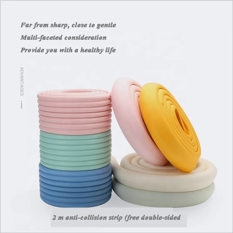 Нитриловая бутадиеновая резина, несколько цветов, детская вращающаяся Противоударная защитная полоса, бампер, угловой стол