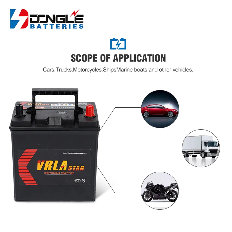 Хорошее качество, без обслуживания, функция холодного запуска лодок и грузовиков, 12 В 36 Ач, свинцово-кислотный SMF автомобильный аккумулятор