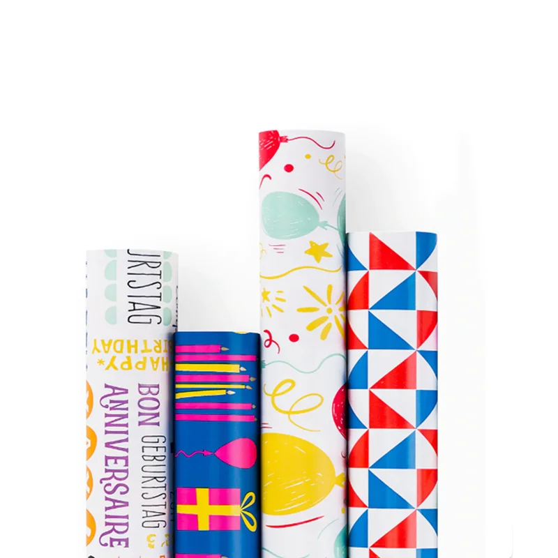 Excellent for holidays custom logo brand flower gift box packaging Roll printing craft wrapping paper