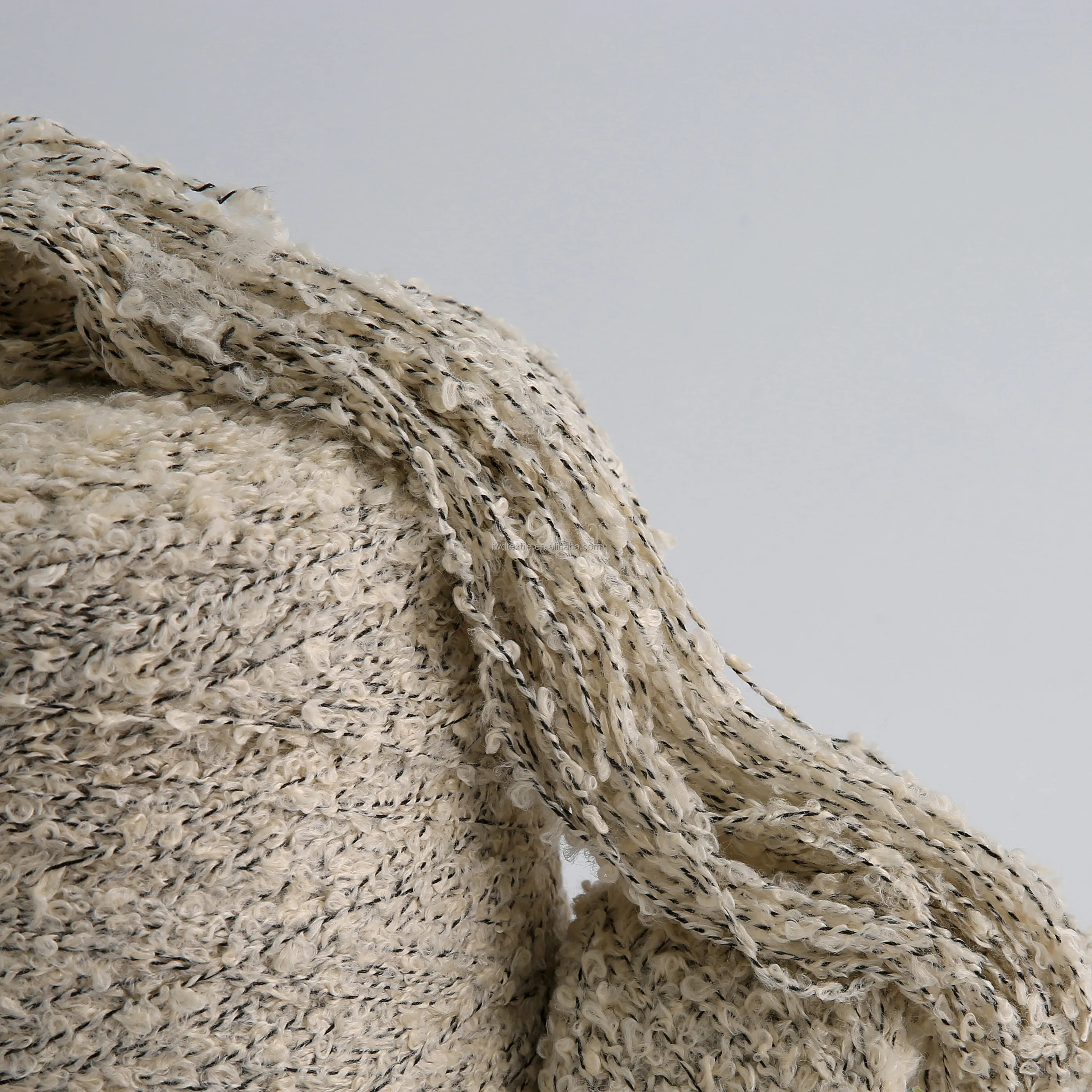 Nice Quality Super Soft Highly Elastic 2.6Nm/1 24%Polyester Boucle Yarn 76%Acrylic Blended Yarn for Sweaters Socks