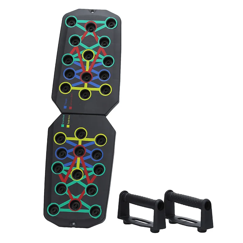 Gym Club Muscle Power Strength Training Folding Press Rack Push Up Board Fitness for Exercise